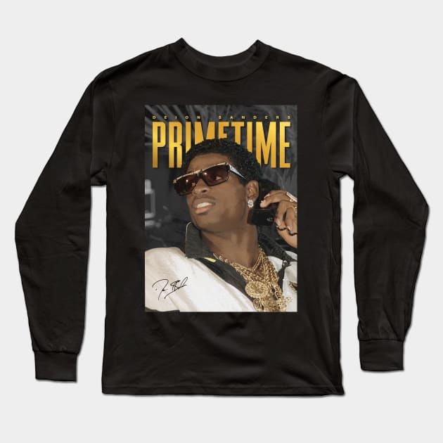 Deion Sanders Primetime Long Sleeve T-Shirt by Juantamad